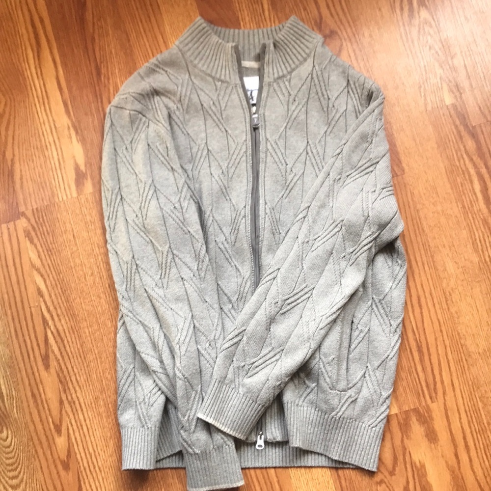 Tommy Bahama Men's Gray Cable Knit Sweater